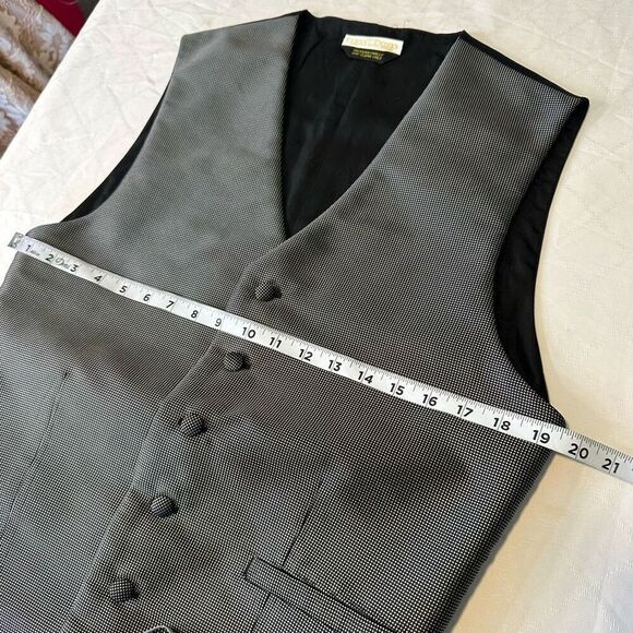 Carrot & Gibbs Mens Pure Silk Waistcoat Vest Large USA Handmade Formal Luxe - Picture 6 of 8